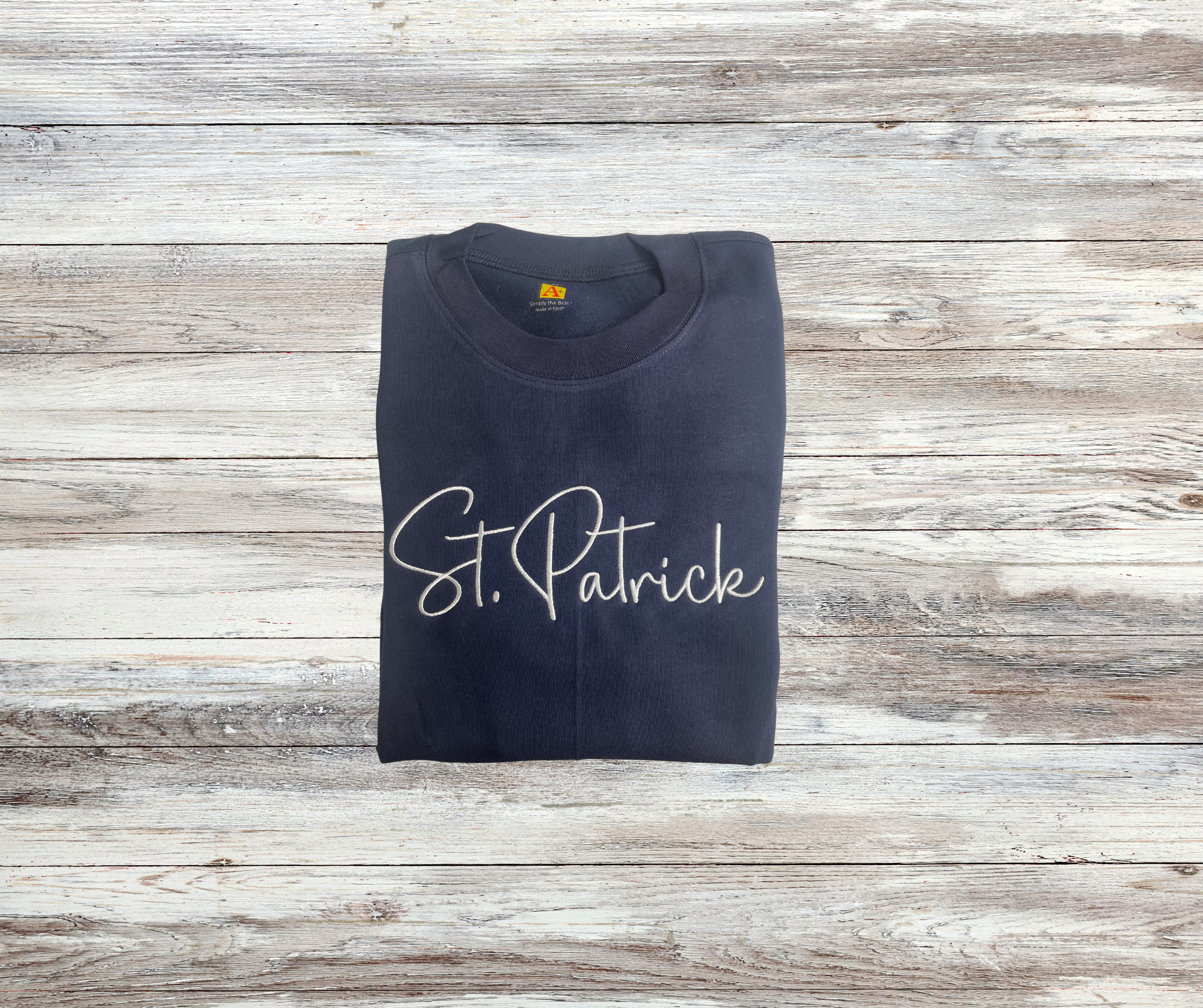 St. Patrick Embroidered Minimalist Irish Spirit Crewneck