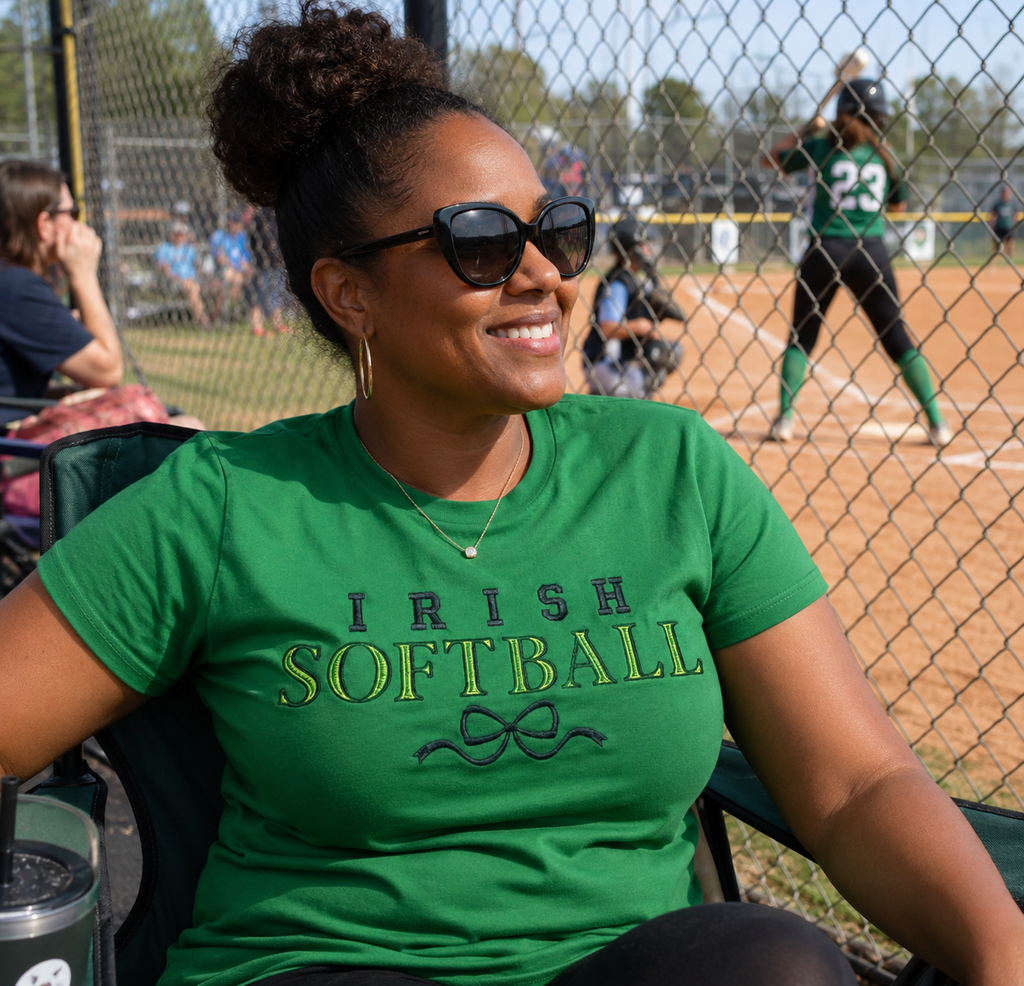 Irish Softball Embroidered Game Day Tee