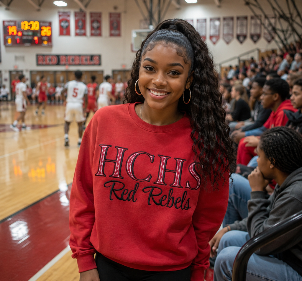 HCHS Red Rebels Embroidered Sweatshirt