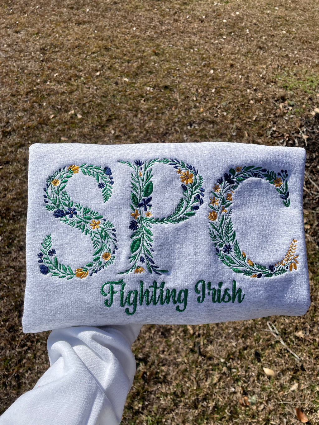 SPC Fighting Irish Floral Embroidered Sweatshirt