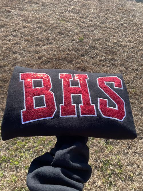 Biloxi High School Sequin Letter Sweatshirt