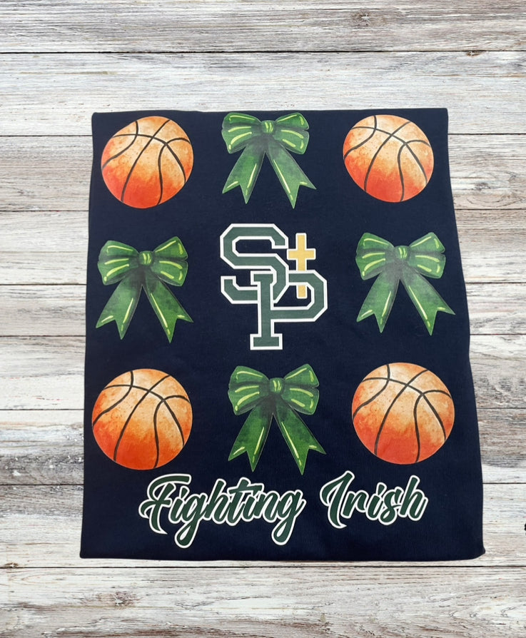 St. Patrick Fighting Irish Football Bow Tee