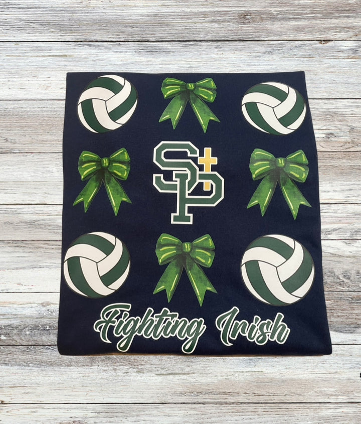St. Patrick Fighting Irish Football Bow Tee
