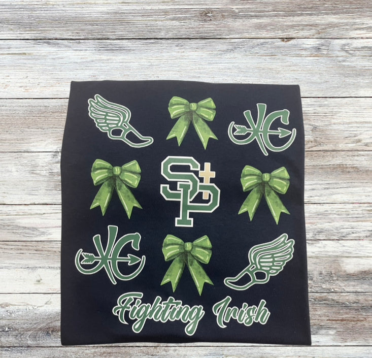 St. Patrick Fighting Irish Football Bow Tee