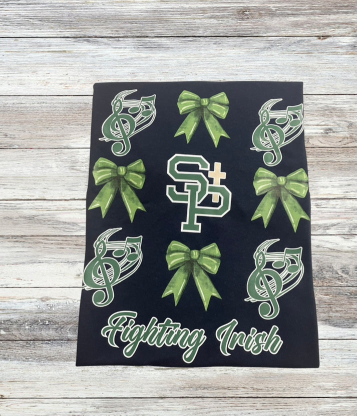 St. Patrick Fighting Irish Football Bow Tee