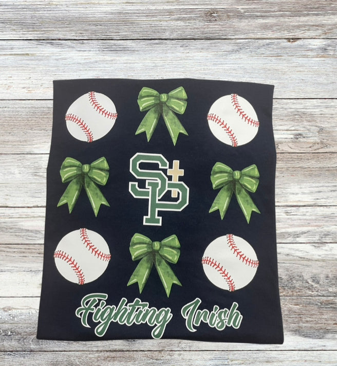 St. Patrick Fighting Irish Football Bow Tee