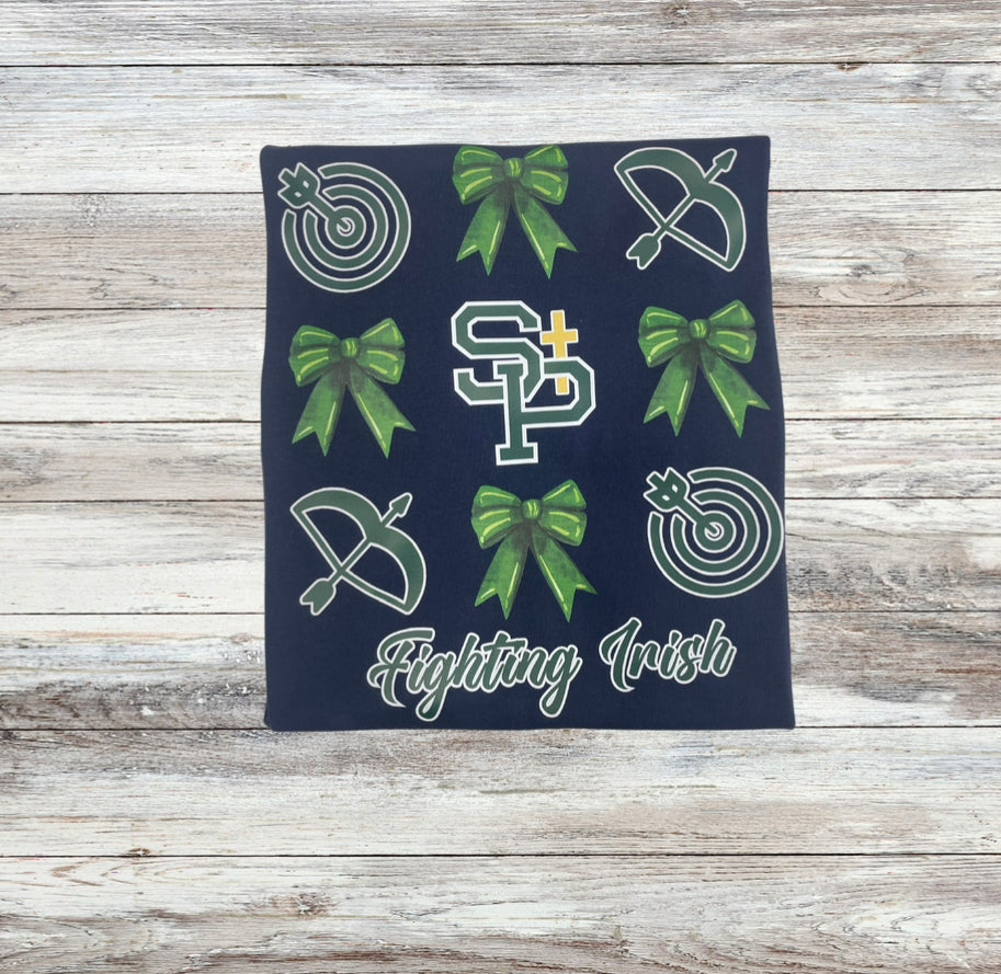 St. Patrick Fighting Irish Football Bow Tee