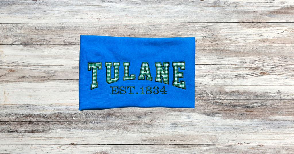 Tulane University Embroidered Sweatshirt